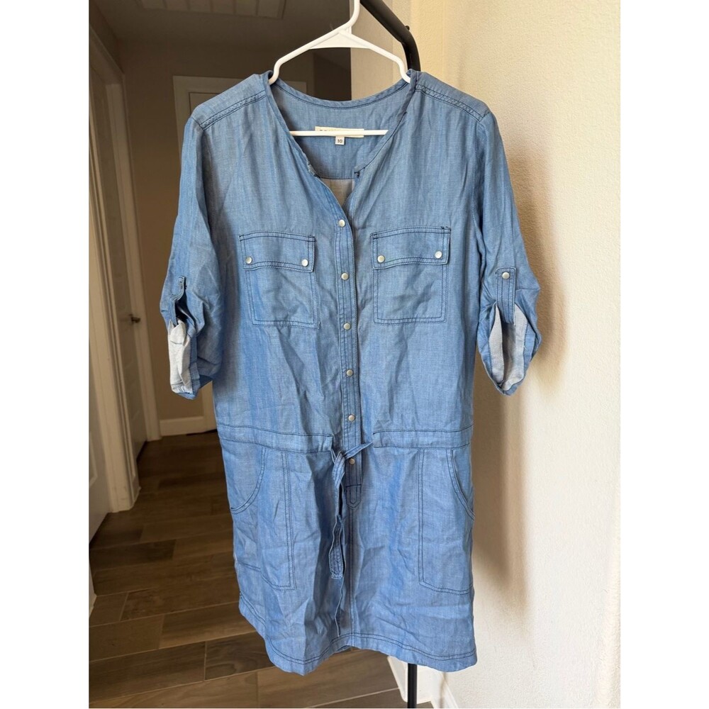 Trina Turk Light Blue Denim Lycocel Mini Dress 10